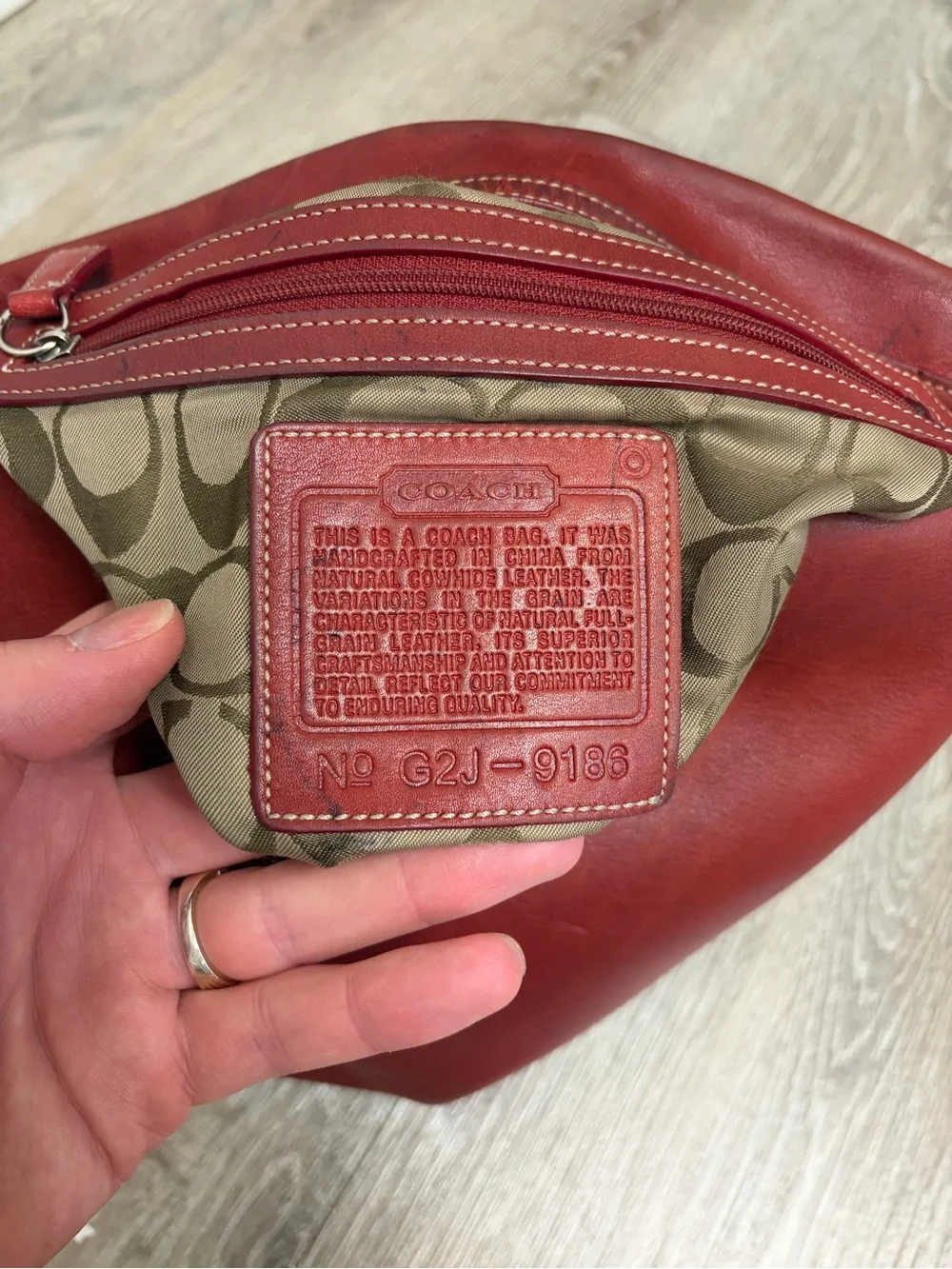 Coach Red Legacy SoHo Bucket Bag